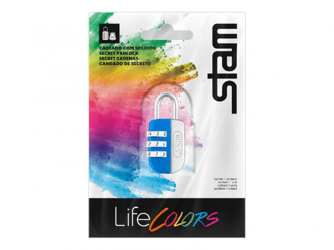 Cadeado STAM Life Colors Azul