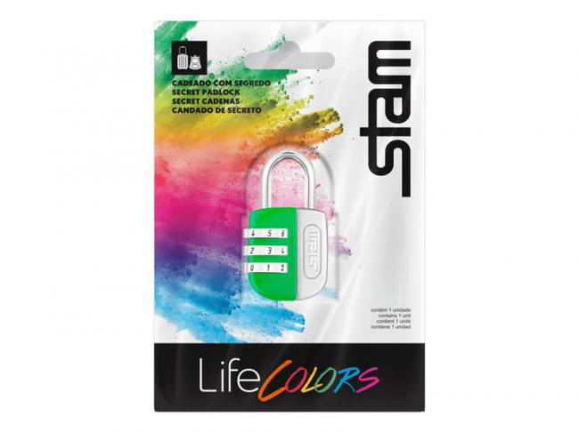 Cadeado STAM Life Colors Verde